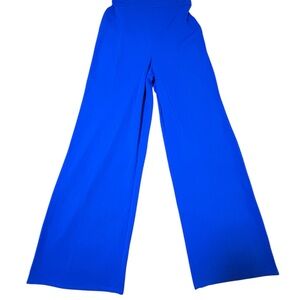 Elegant Royal Blue Wide-Leg Jumpsuit